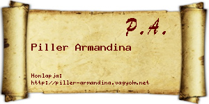 Piller Armandina névjegykártya